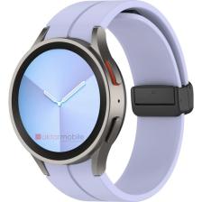 AktarMobile Samsung Galaxy Watch 5 40 44 mm Silikon Kordon Magnetik D Tokalı Spor Kayış Mıknatıslı Toka