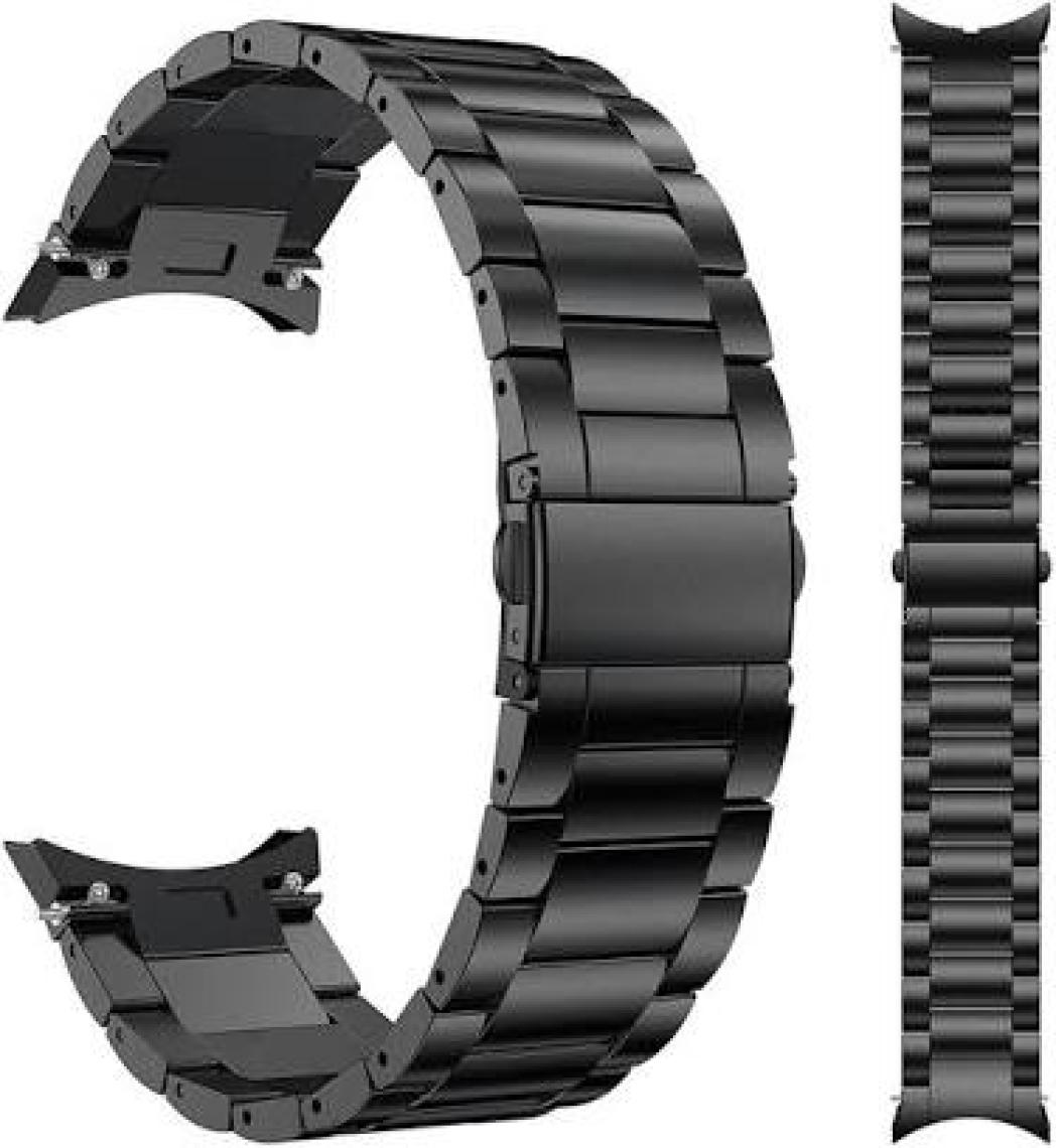 NovStrap Samsung Galaxy Watch 7 6 5 4 Fe 40-42-43-44-45-46-47 Mm ile Uyumlu Çelik Metal Kordon Boşluk Bırakmayan Pimli