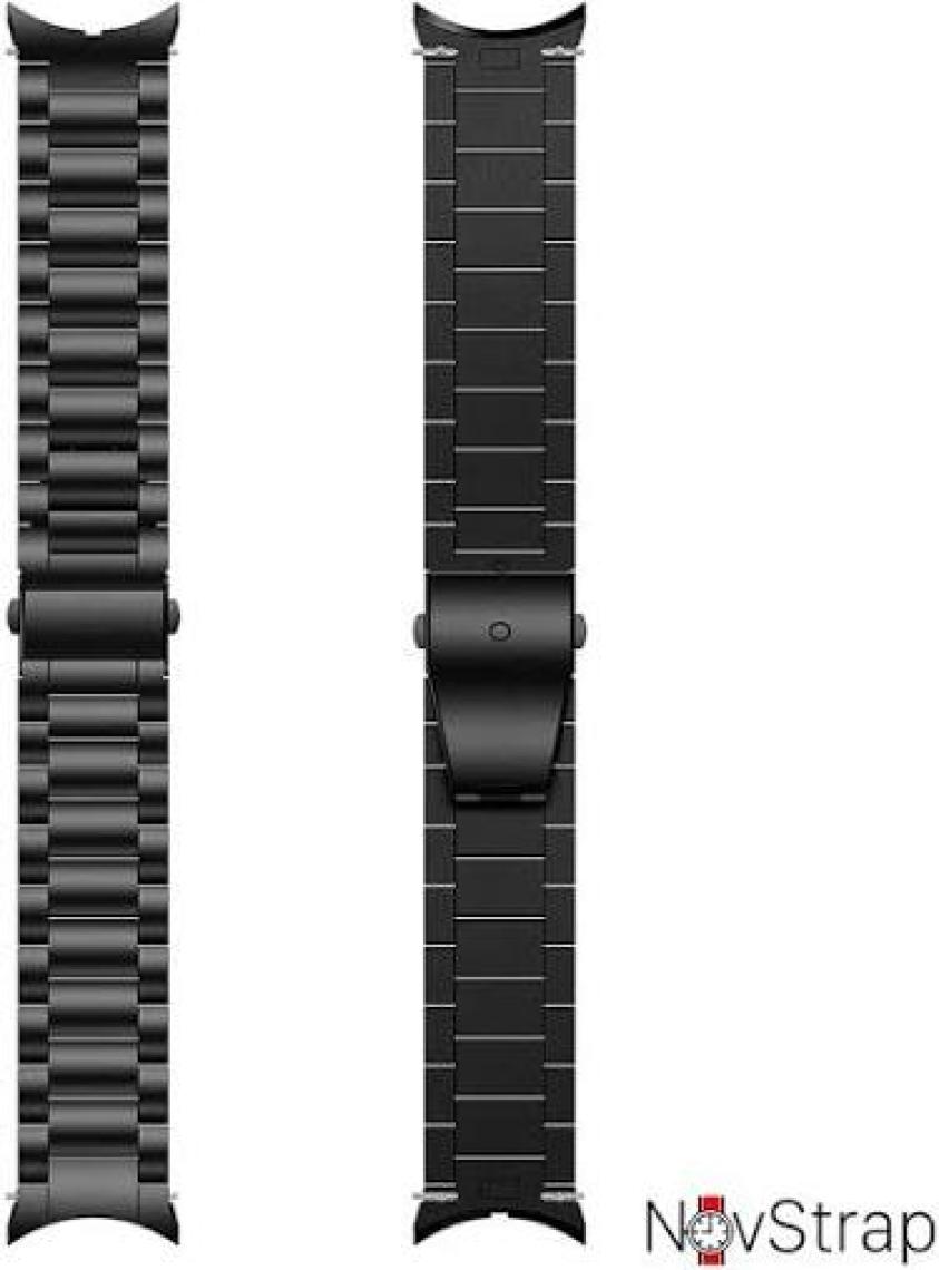 NovStrap Samsung Galaxy Watch 7 6 5 4 Fe 40-42-43-44-45-46-47 Mm ile Uyumlu Çelik Metal Kordon Boşluk Bırakmayan Pimli