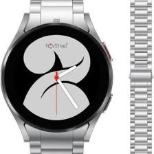 NovStrap Samsung Galaxy Watch 7 6 5 4 Fe 40-42-43-44-45-46-47 Mm ile Uyumlu Çelik Metal Kordon Boşluk Bırakmayan Pimli