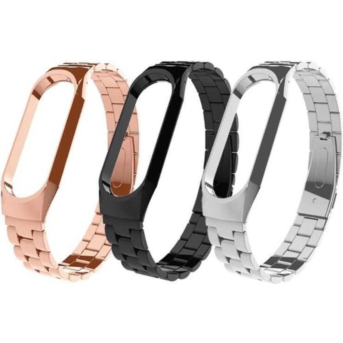 Heptek İletişim Xiaomi Mi Band 5 ve Mi Band 6 Metal Kordon Paslanmaz Çelik Baklalı Tasarım (Krd-04)