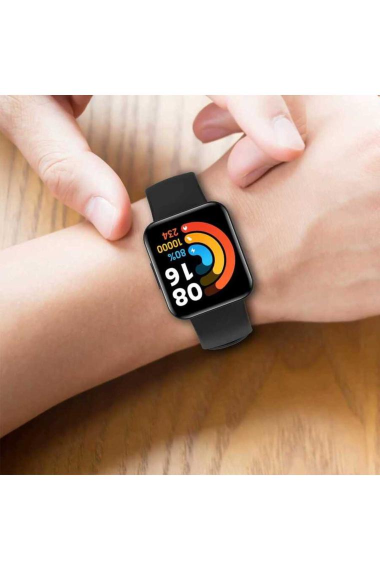 Mimtec Xiaomi Redmi Watch 2 Lite Uyumlu Kordon Akıllı Saat Bileklik Kordonu Silikon Kayış