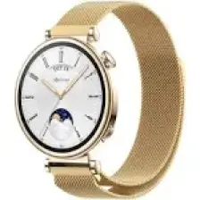 NovStrap Huawei Watch GT4 41mm GT5 41mm ile Uyumlu Kordon (18mm Pimli) Mıknatıslı Metal Hasır Kayış