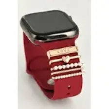 Mimtec Apple Watch Uyumlu Love Yazılı Kordon Charm/aksesuar Gold Renkli
