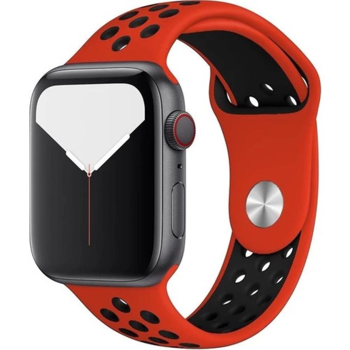 Mi7a  Seri 7 6 5 4 3 2 Se 42MM / 44MM / 45MM Delikli Spor Silikon Kordon