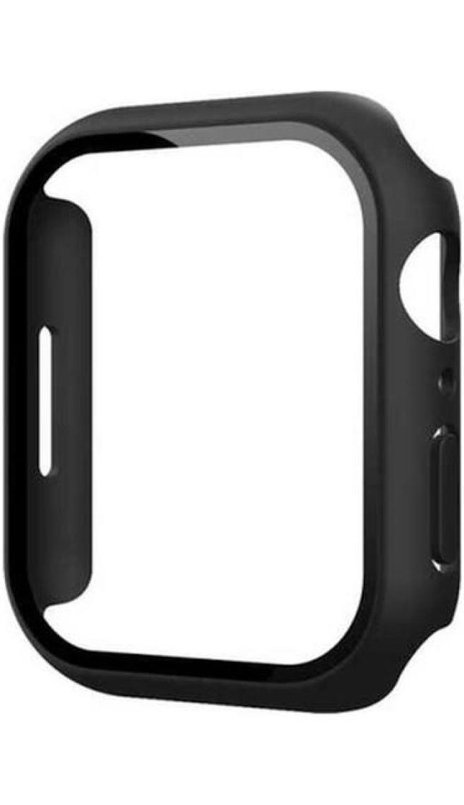 Case 4U Apple Watch Uyumlu 7 Cam Ekran Koruyucu Çerçeveli Kenar Full Koruma Gard 01 45mm