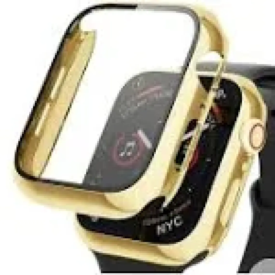 Microsonic Apple Watch Series 7 41MM Kılıf Matte Premium Slim Watchband Gold