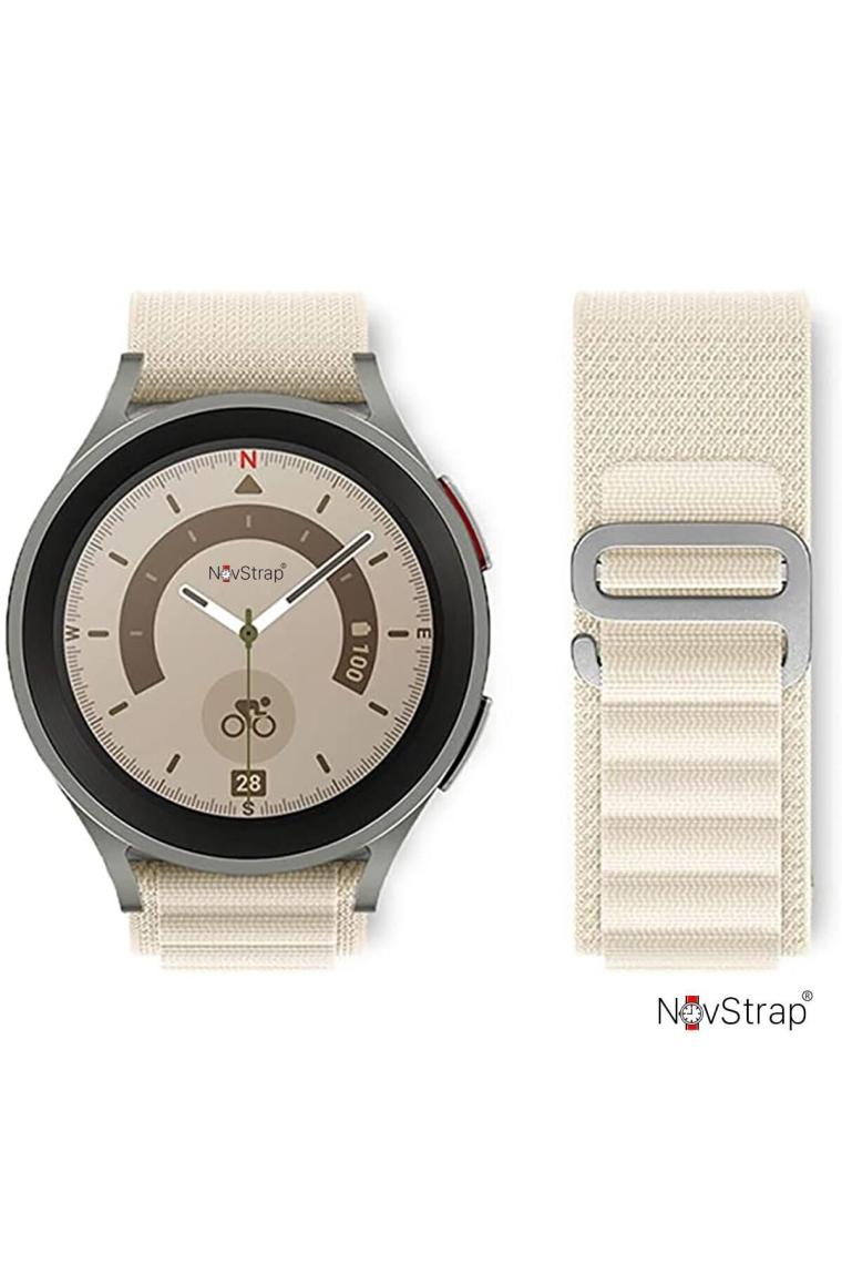 NovStrap Samsung Galaxy Watch 4 5 Pro 6 7 Fe Seri 40 44mm Classic 42 43 45 46 47mm Uyumlu Kordon Alpine Loop