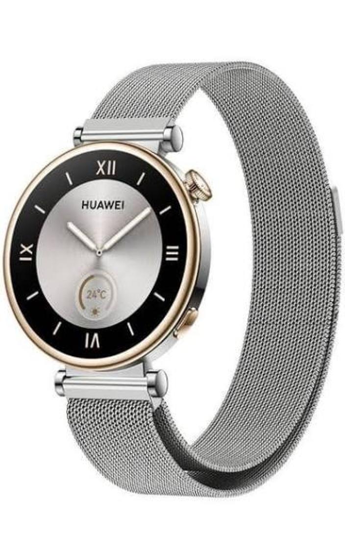 Fibaks Huawei Gt4 41MM Uyumlu Metal Hasır Örgü Mıknatıslı Milano Loop Kordon