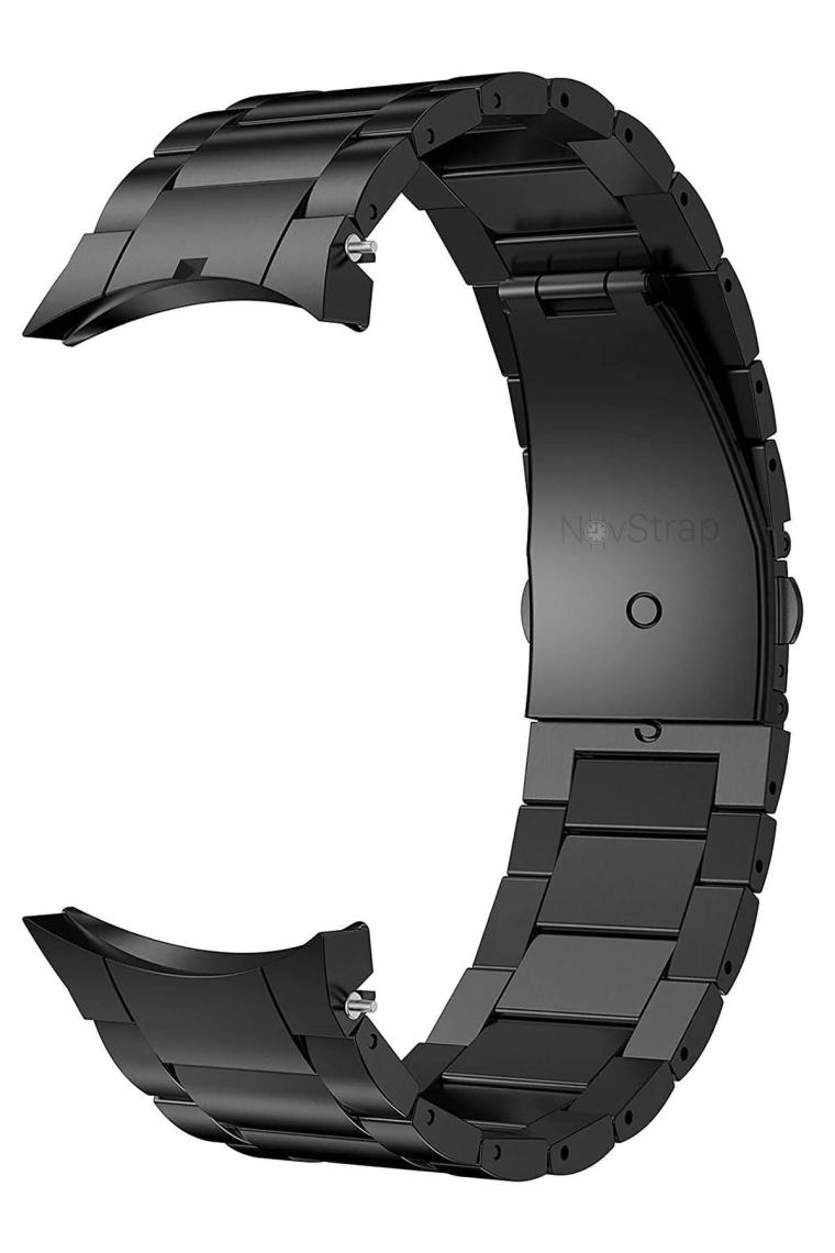 NovStrap Samsung Galaxy Watch 7 6 5 4 Fe 40-42-43-44-45-46-47 Mm ile Uyumlu Çelik Metal Kordon Boşluk Bırakmayan Pimli