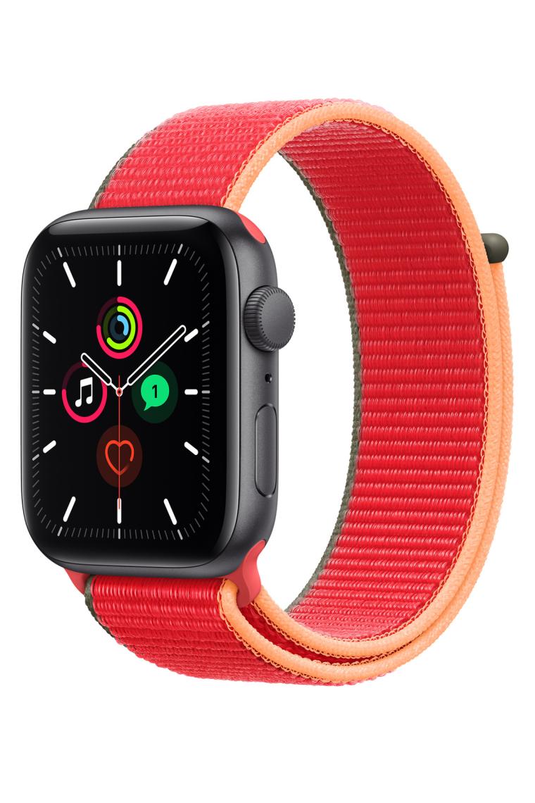 Kyver Seri 10 46MM, Seri 9/8/7/6/SE/5/4/3 Spor Loop Kordon Apple Watch 45MM 44MM 42MM Uyumlu Kırmızı Gri