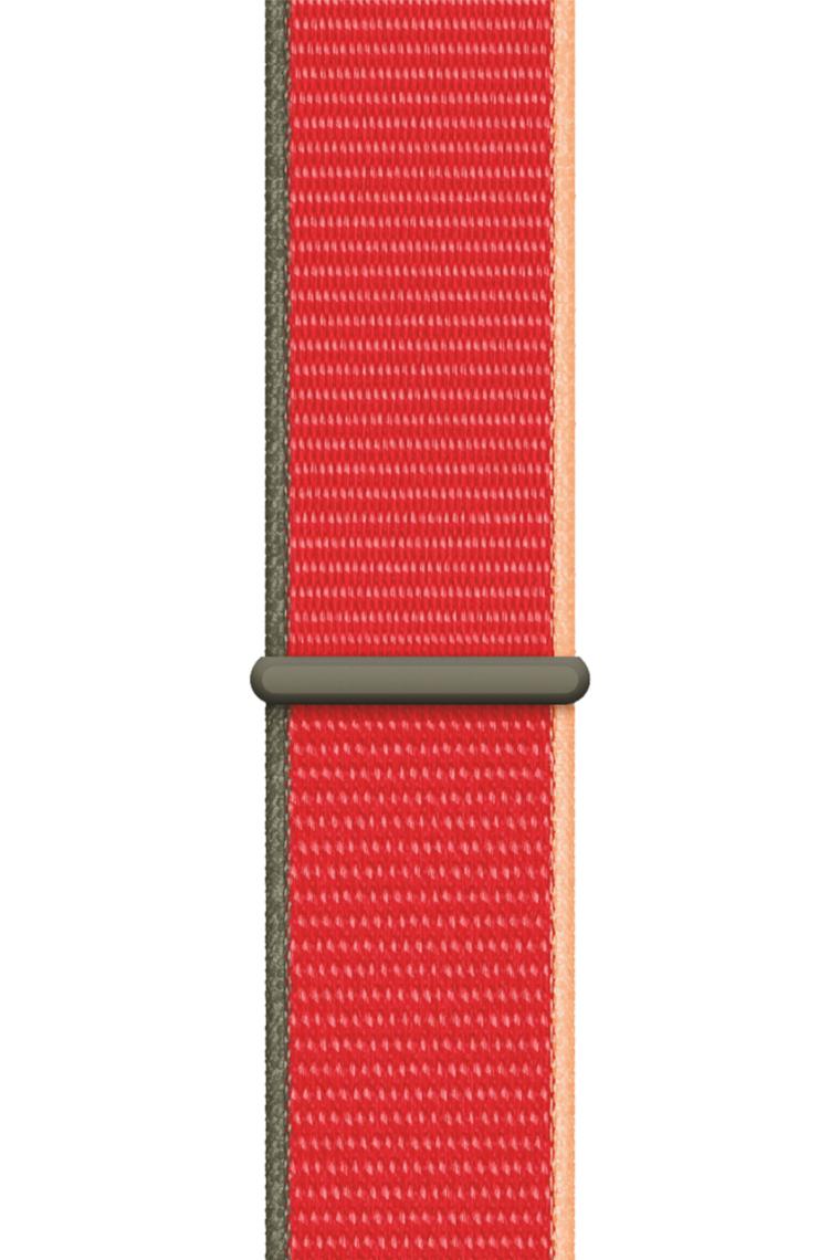 Kyver Seri 10 46MM, Seri 9/8/7/6/SE/5/4/3 Spor Loop Kordon Apple Watch 45MM 44MM 42MM Uyumlu Kırmızı Gri