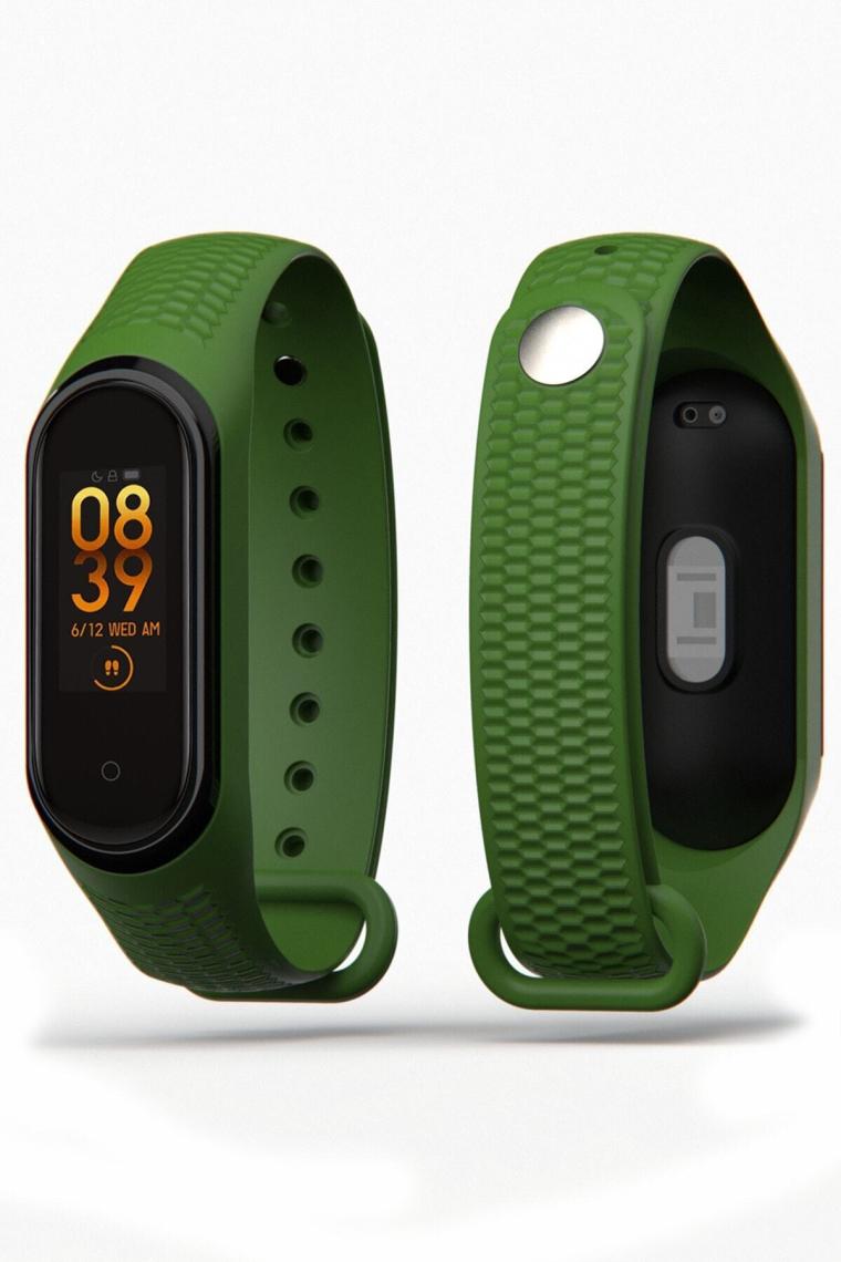 Apexel Xiaomi Mi Band 3 ve 4 Uyumlu Kabartma Desenli Kordon