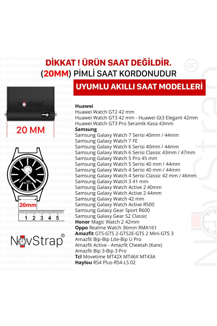 NovStrap Samsung Galaxy Watch 4 5 Pro 6 7 Fe Seri 40 44mm Classic 42 43 45 46 47mm Uyumlu Kordon Alpine Loop