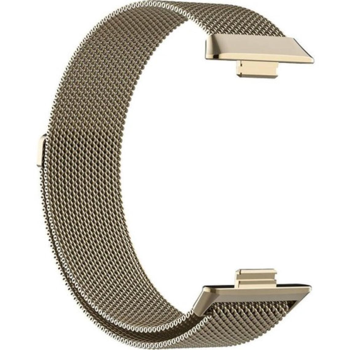 Fibaks Huawei Watch Fit 3 - Fit 4 - Fit 4 Pro Uyumlu Saat Kordonu Metal Örgü Hasır Kordon Bileklik
