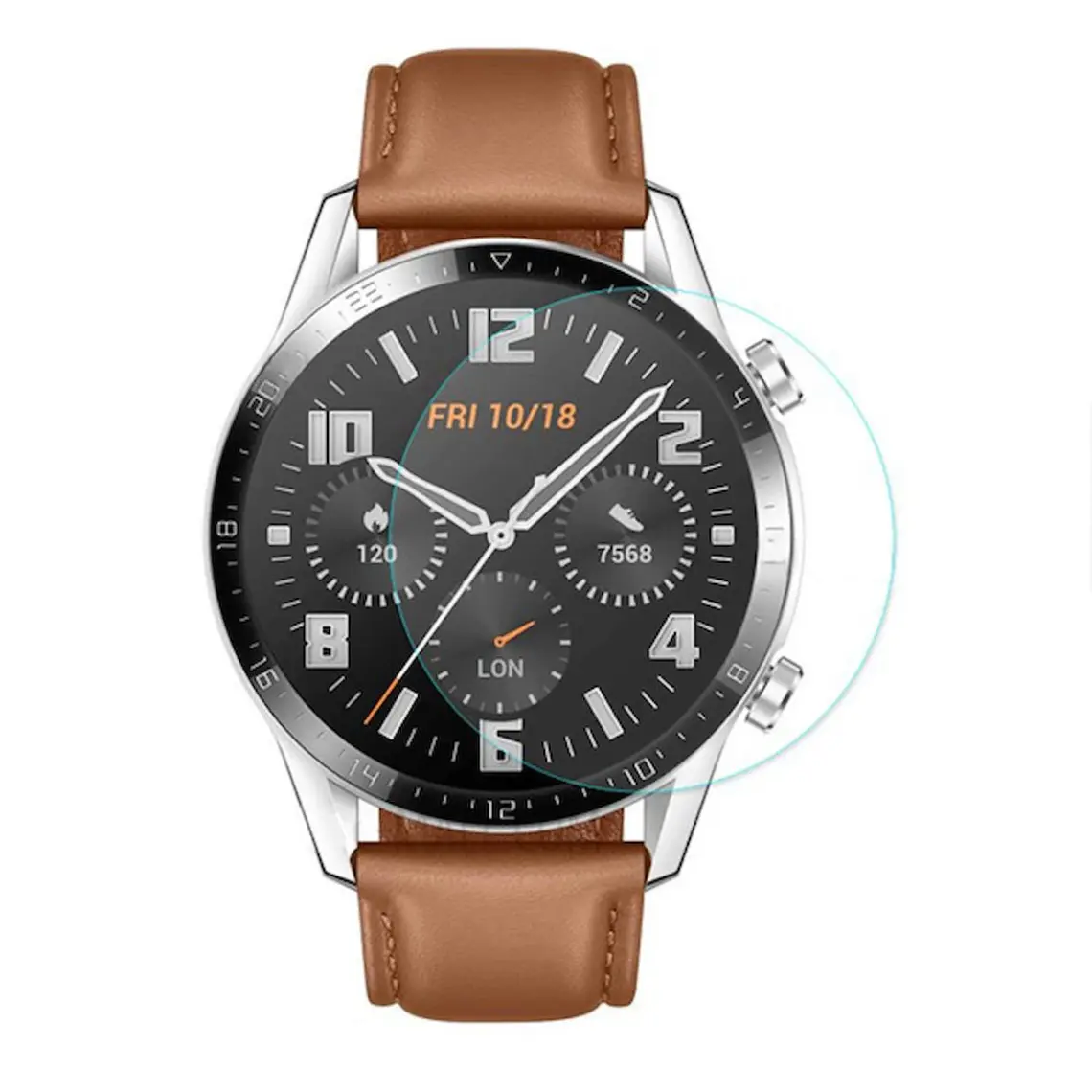 Ally Huawei Watch GT 2 46 mm Tempered Ekran Koruyucu Koruyucu AL-31642 - Şeffaf
