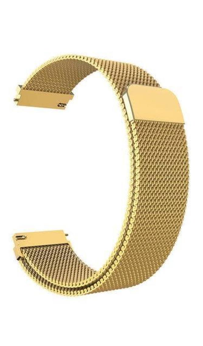 Fibaks Huawei Gt4 41MM Uyumlu Metal Hasır Örgü Mıknatıslı Milano Loop Kordon