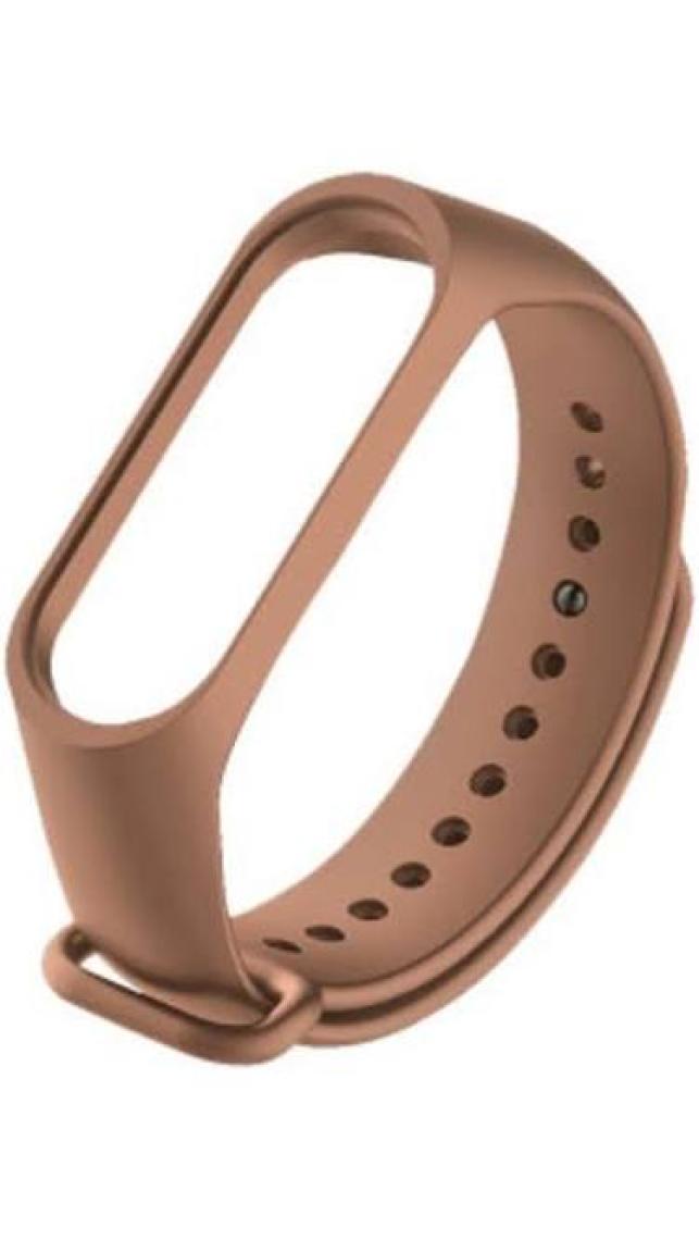Kyver  Mi Band 3 - Mi Band 4 Akıllı Bileklik Kordon Kayış Kahverengi