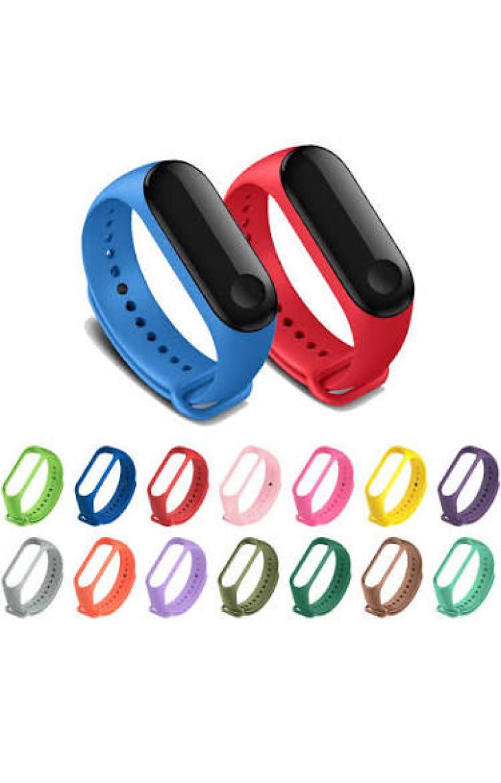 Kyver  Mi Band 3 - Mi Band 4 Akıllı Bileklik Kordon Kayış Kahverengi