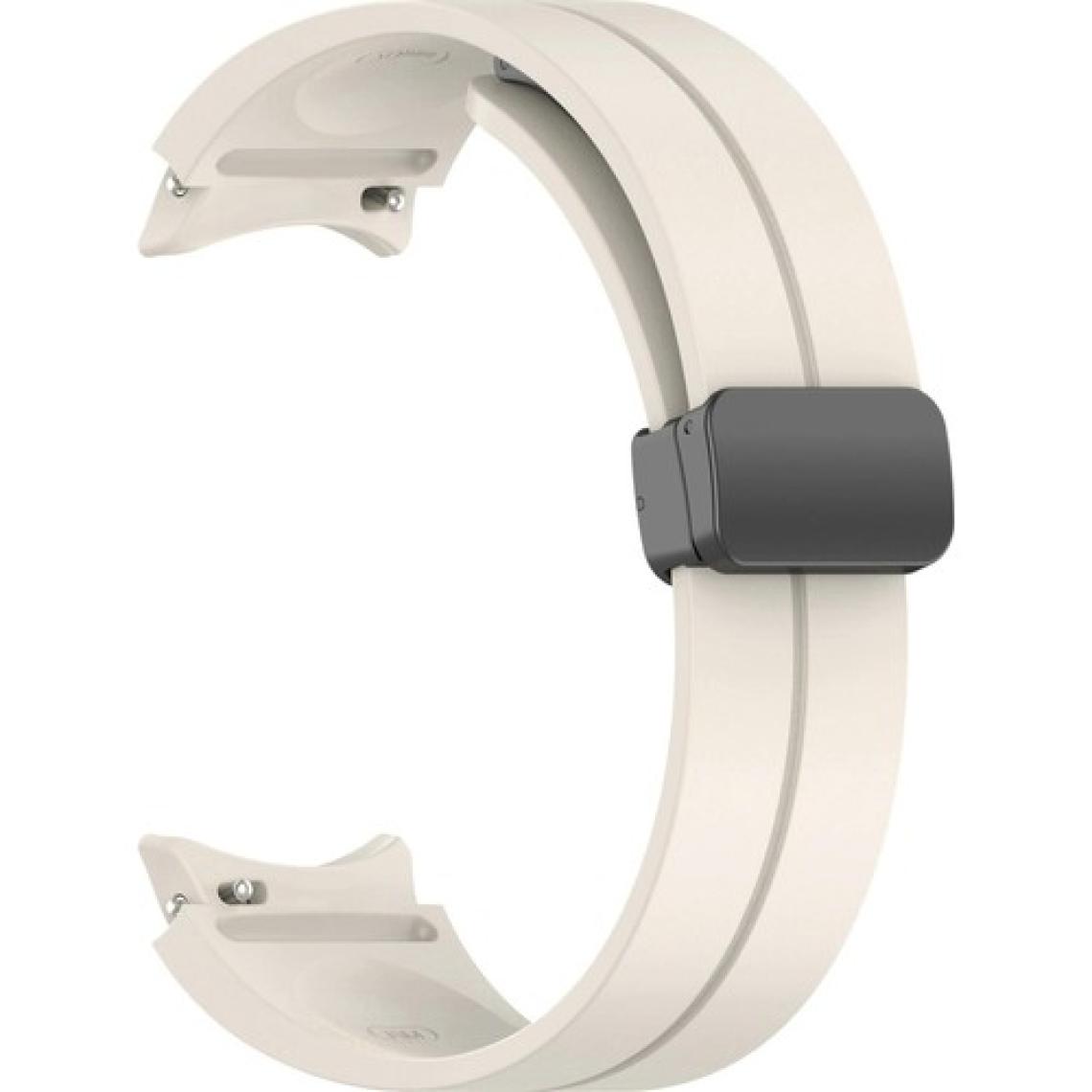 AktarMobile Samsung Galaxy Watch 5 40 44 mm Silikon Kordon Magnetik D Tokalı Spor Kayış Mıknatıslı Toka