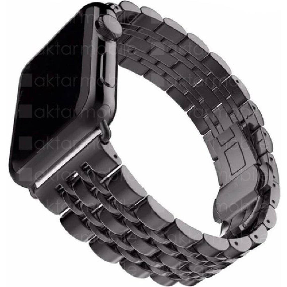 AktarMobile Apple Watch 7 6 Se 5 4 3 2 1 - 42 / 44 / 45 mm Uyumlu Metal Kordon Premium Paslanmaz Çelik Kayış