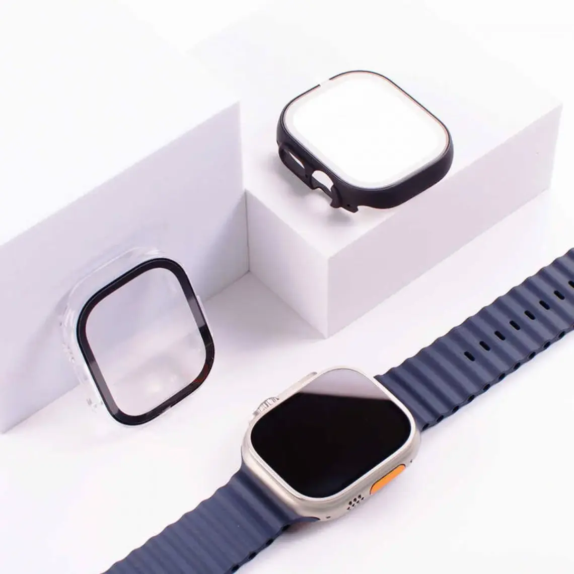 Fogy Apple Watch 7 45MM Uyumlu Kasa ve Ekran Koruyucu 360 Tam Koruma Kılıf
