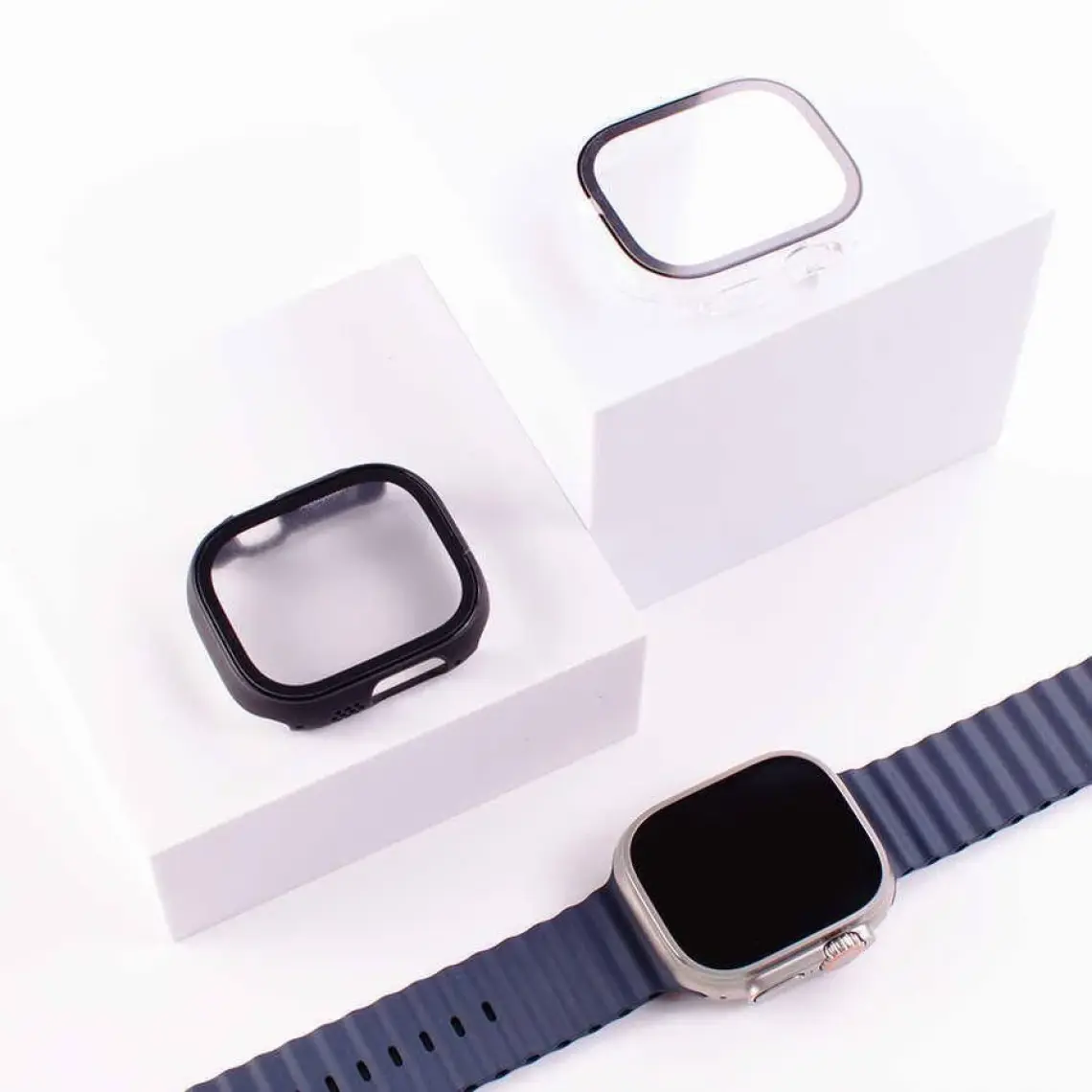 Fogy Apple Watch 7 45MM Uyumlu Kasa ve Ekran Koruyucu 360 Tam Koruma Kılıf