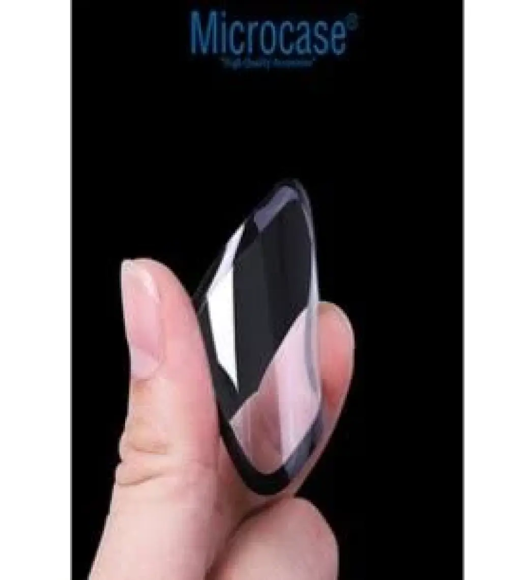 Microcase Apple Watch Uyumlu Se 44 mm Tam Kaplayan Kavisli Ekran Koruyucu 3D Pet Film Siyah