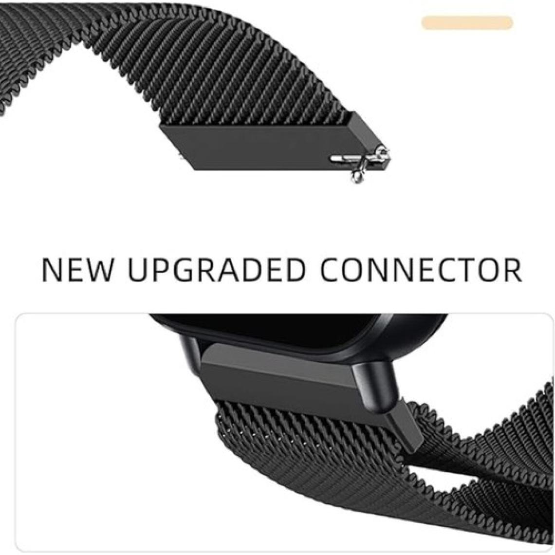 Fibaks Amazfit Gtr 2 - 2e - 47MM 22MM Uyumlu Metal Hasır Örgü Mıknatıslı Milano Loop Kordon