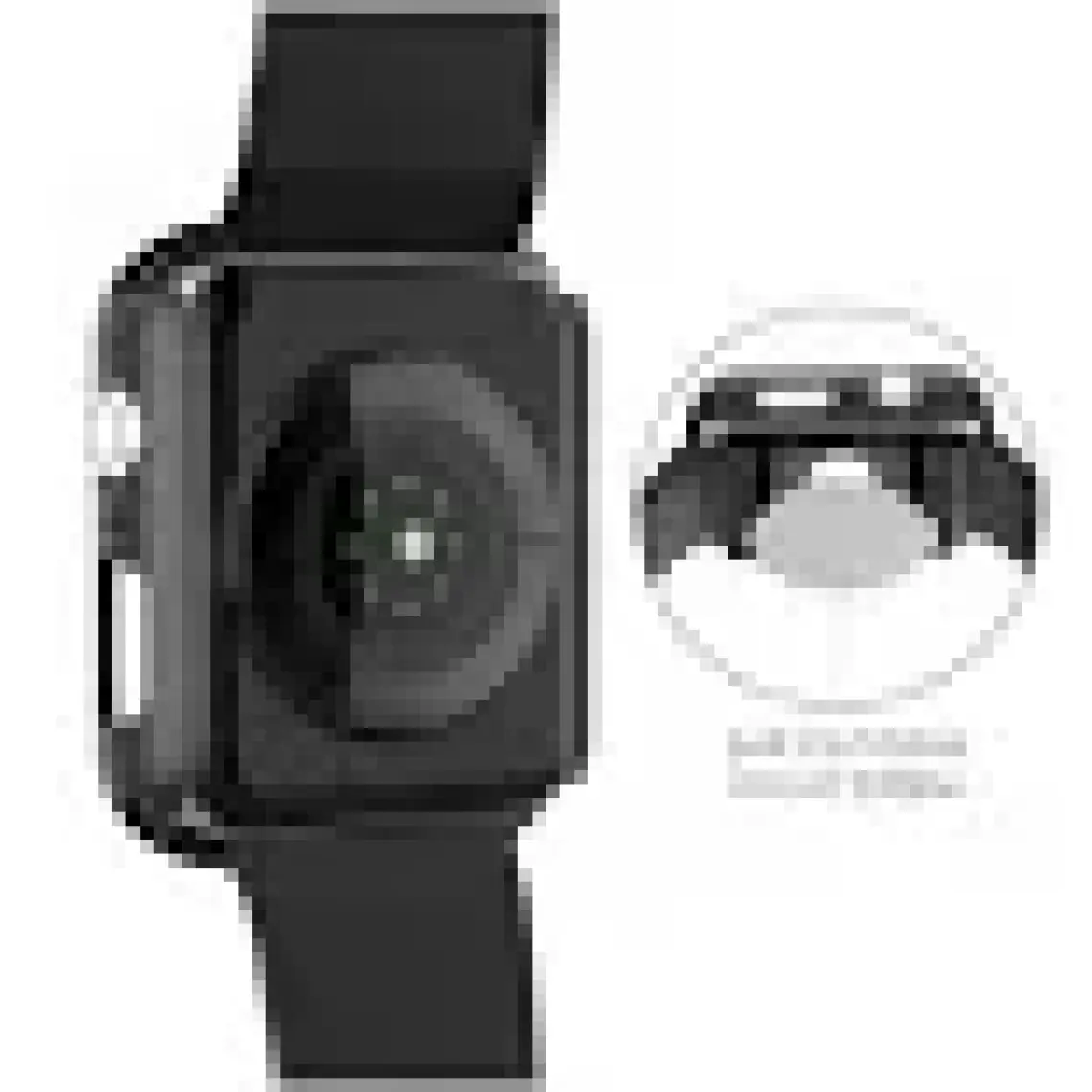 Microsonic Apple Watch Uyumlu Series 7 45MM Kılıf Matte Premium Slim Watch Uyumluband Siyah