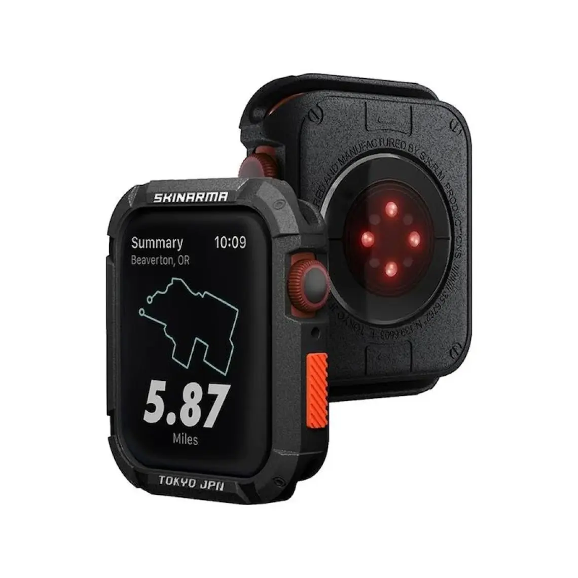 Skinarma Watch 7 45MM Skinarma Kurono Buzlu Tasarım Sert Pc Kasa Koruyucu Siyah