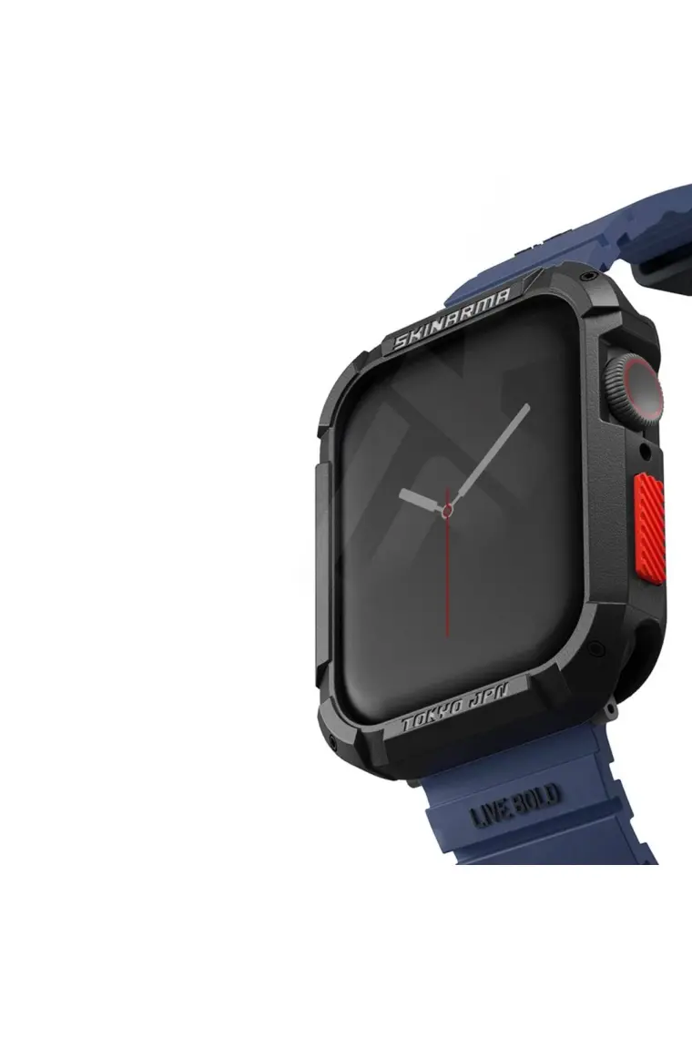 Skinarma Watch 7 45MM Skinarma Kurono Buzlu Tasarım Sert Pc Kasa Koruyucu Siyah