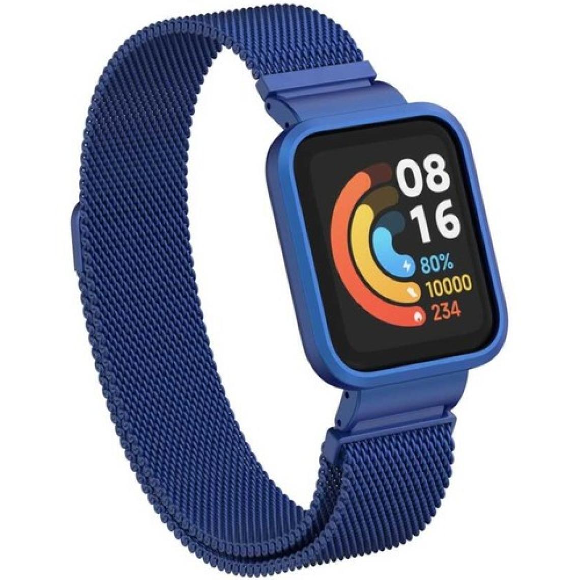 Xiaomi Mi Watch Lite Kasa Korumalı Metal Çerçeve Tasarım Metal Hasır Kordon