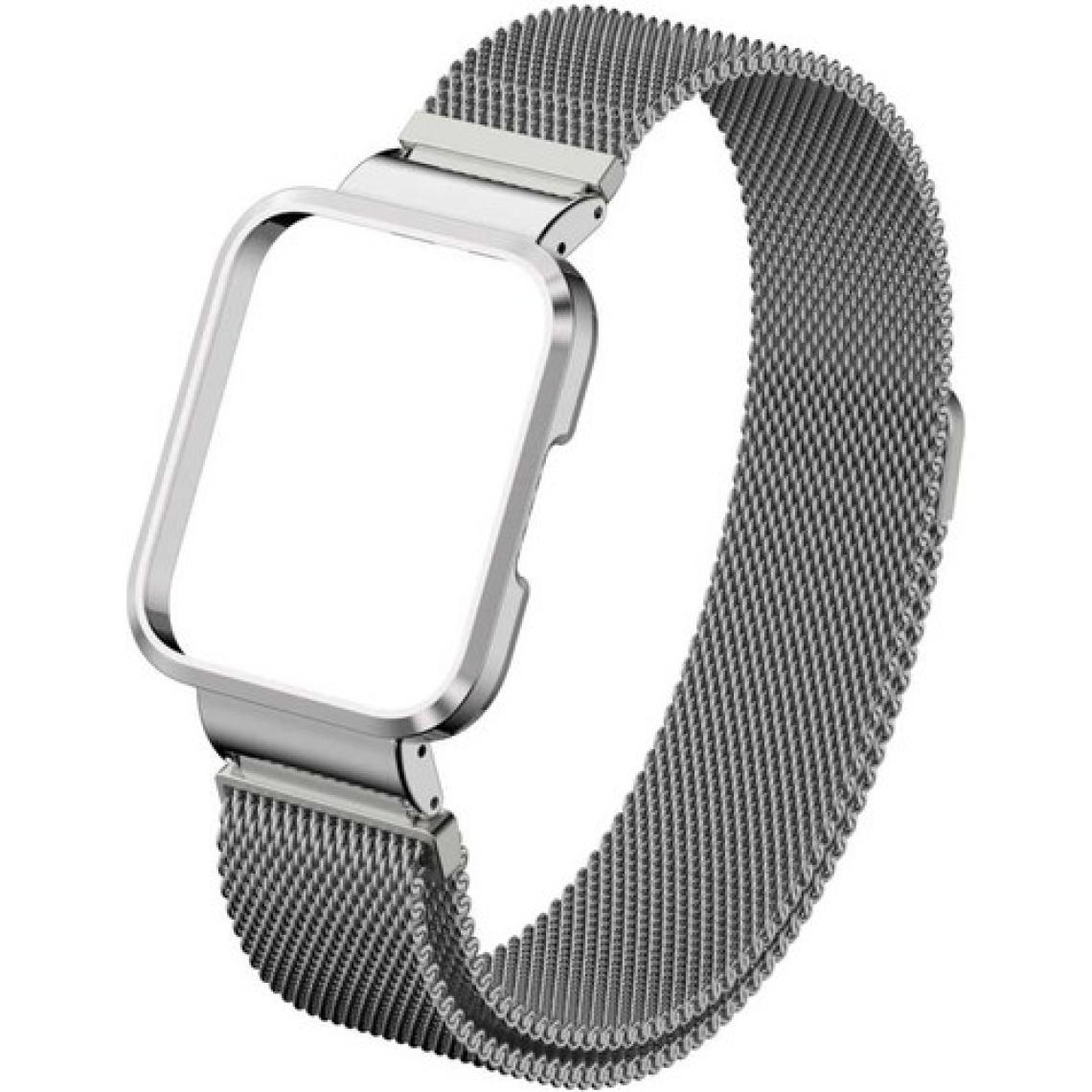 Xiaomi Mi Watch Lite Kasa Korumalı Metal Çerçeve Tasarım Metal Hasır Kordon