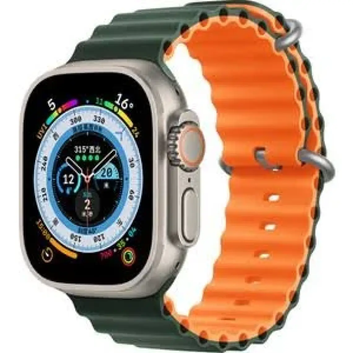 Apple Watch Uyumlu 42 mm 44 mm 45 mm 49 mm Kordon 1/2/3/4/5/6/se/7/8/ Watch Ultra Çift Renk Ocean Kordon