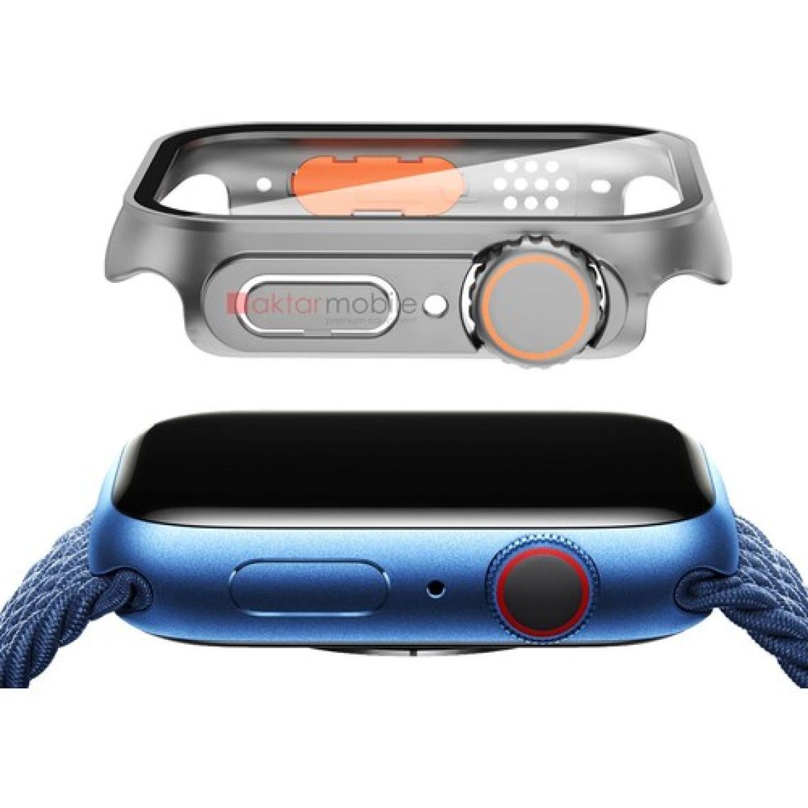 AktarMobile Apple Watch 7 8 45 mm Uyumlu Watch Ultra 49 mm Kasa Dönüştürücü & Ekran Koruyucu Tam Koruma