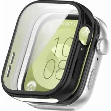 Fibaks Huawei Watch Fit 3 Yumuşak Silikom Kasa ve Ekran Koruyucu 360 Tam Koruma Kapak