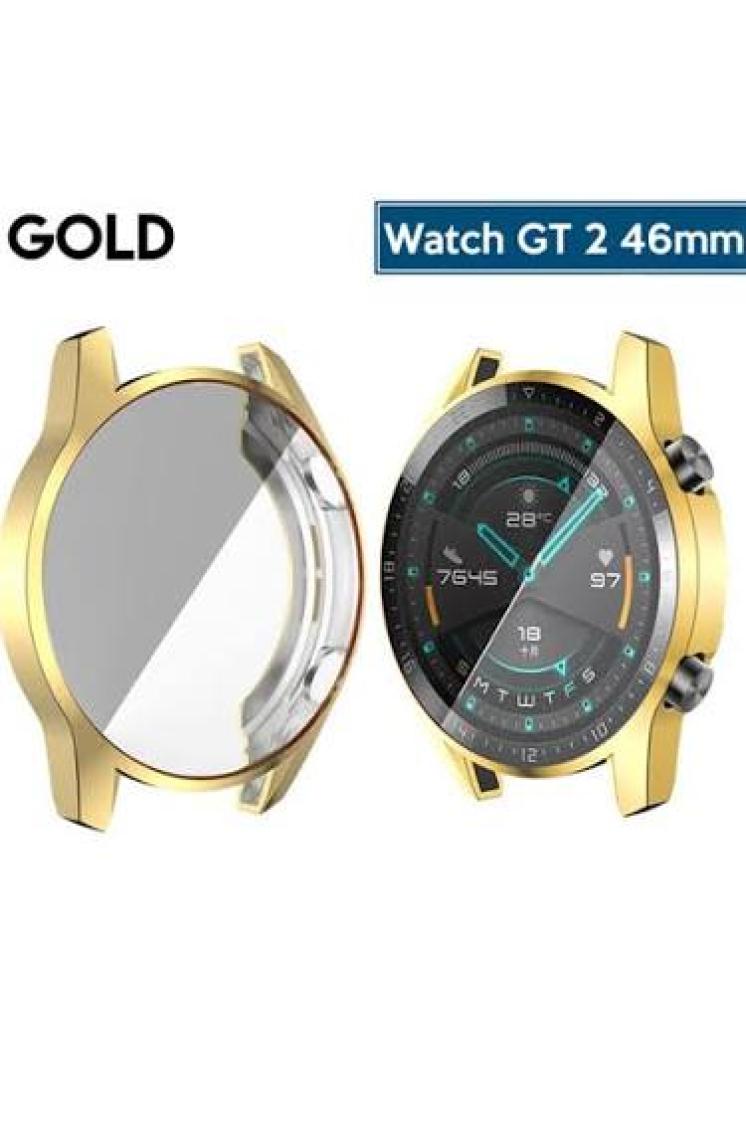 Ally Huawei Watch GT 2 46 mm 360 Koruma Ultra İnce Silikon Kılıf AL-31650 - Gold