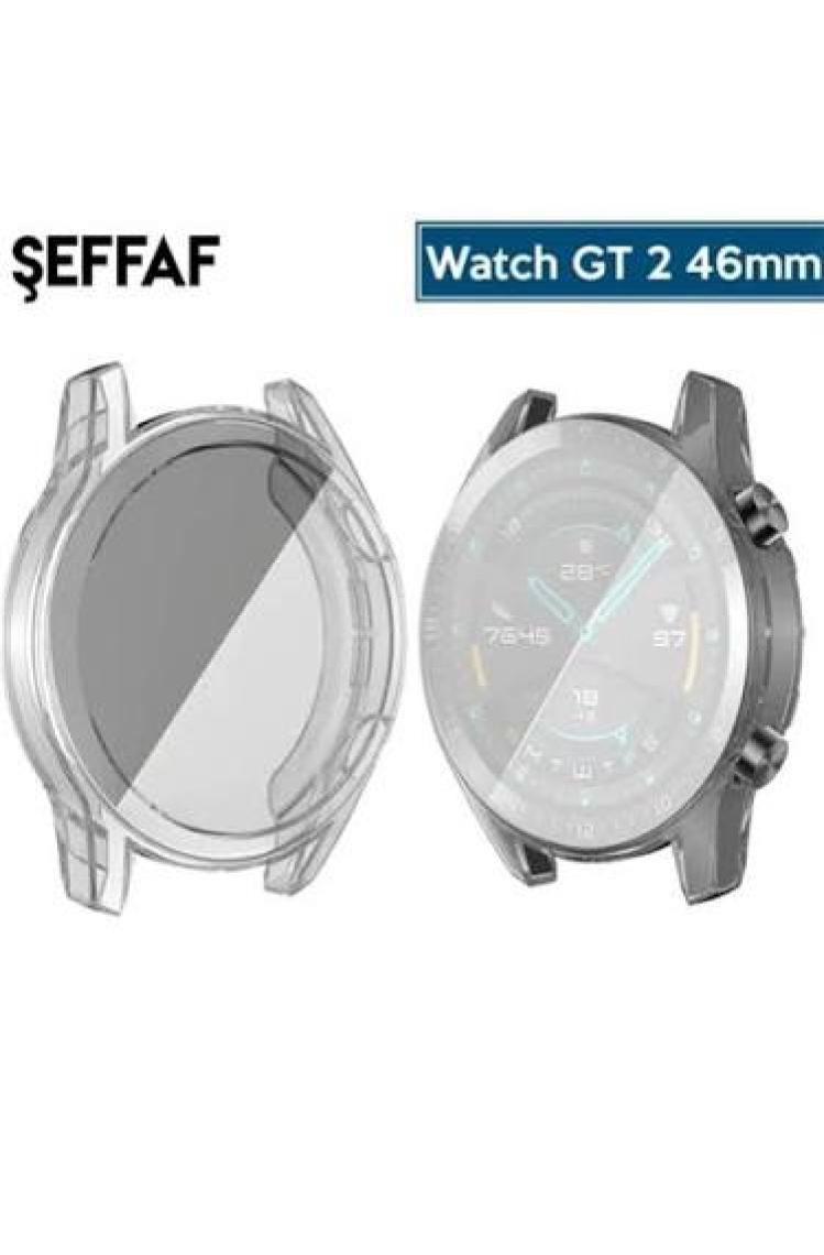 Ally Huawei Watch GT 2 46 mm 360 Koruma Ultra İnce Silikon Kılıf AL-31650 - Gold