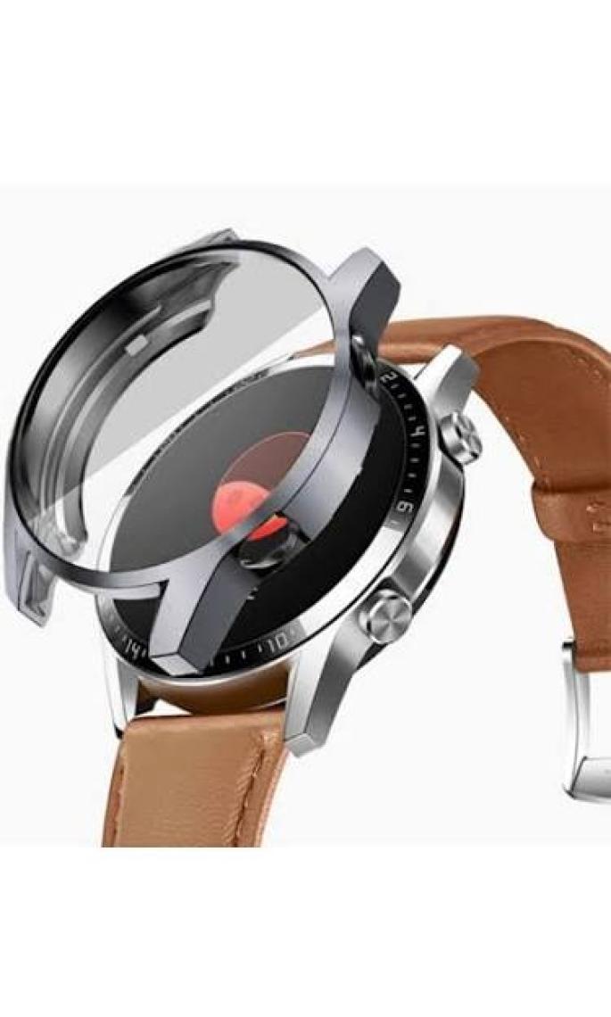 Ally Huawei Watch GT 2 46 mm 360 Koruma Ultra İnce Silikon Kılıf AL-31650 - Gold