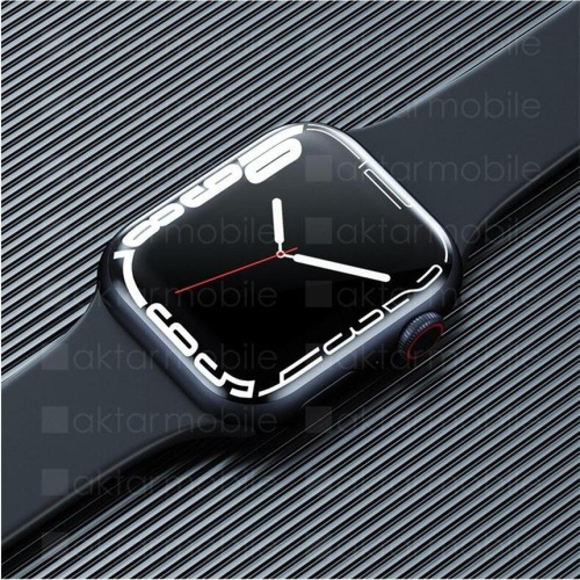 Aktarmobile Apple Watch 7 45 mm Uyumlu Ekran Koruyucu Tpu Saat Ekranı Koruma Beyaz