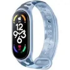 Mi7a Xiaomi Mi Band 7 Kordon Transparan Kamuflaj Desenli Silikon