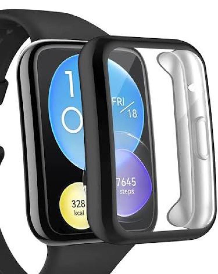 Huawei Watch Fit 2 Kasa ve Ekran Koruyucu 360 Tam Koruma Gard 02 Kılıf