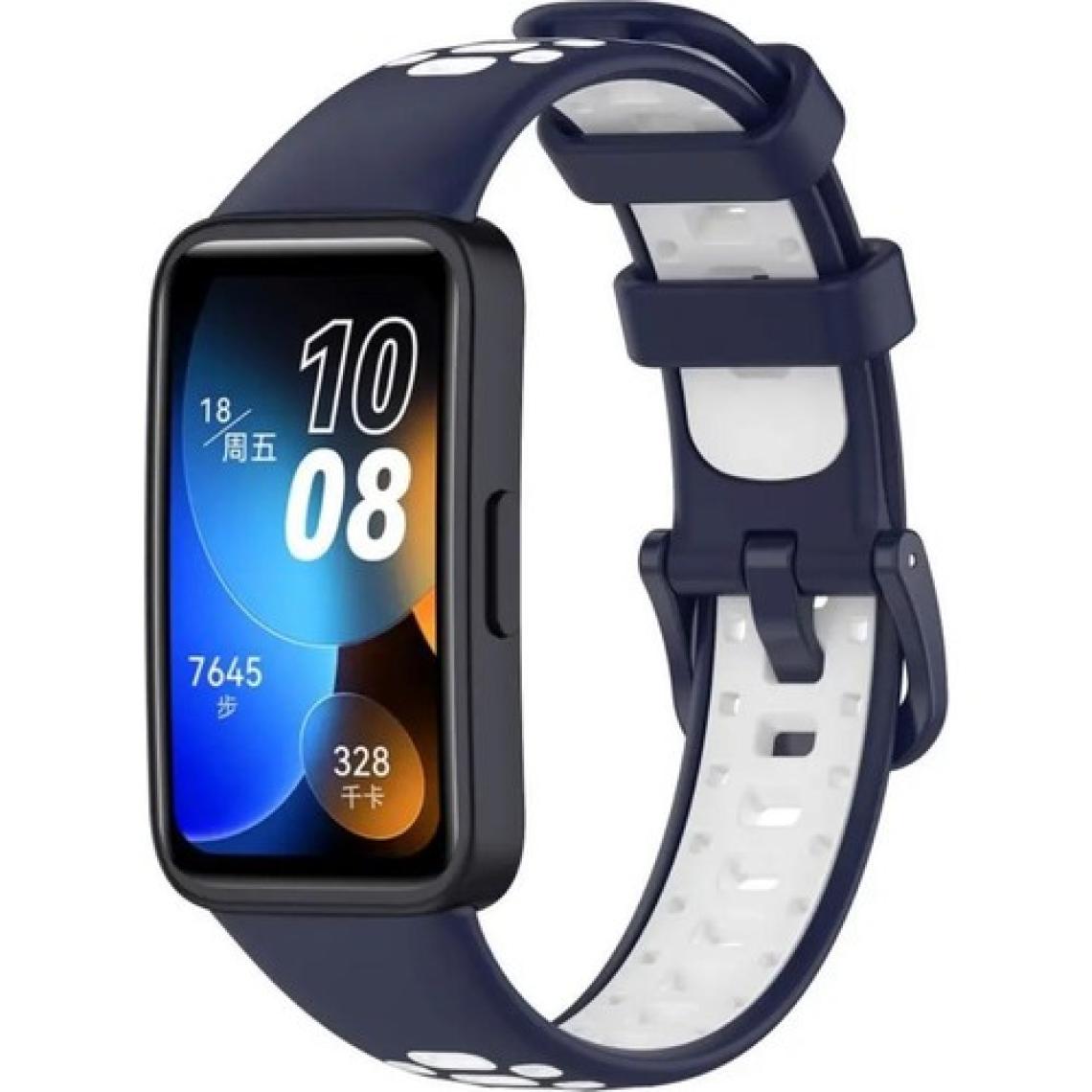 Mi7a Huawei Band 8 Kordon Delikli Çift Renk Silikon Kayış