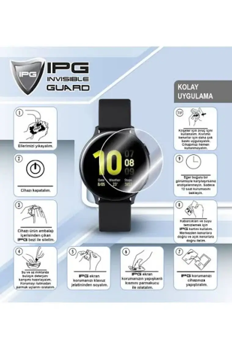 IPG Huawei Watch Gt 5 Pro (46MM) ile Uyumlu Ipg Hydrogel Ekran Koruyucu (2 Adet)