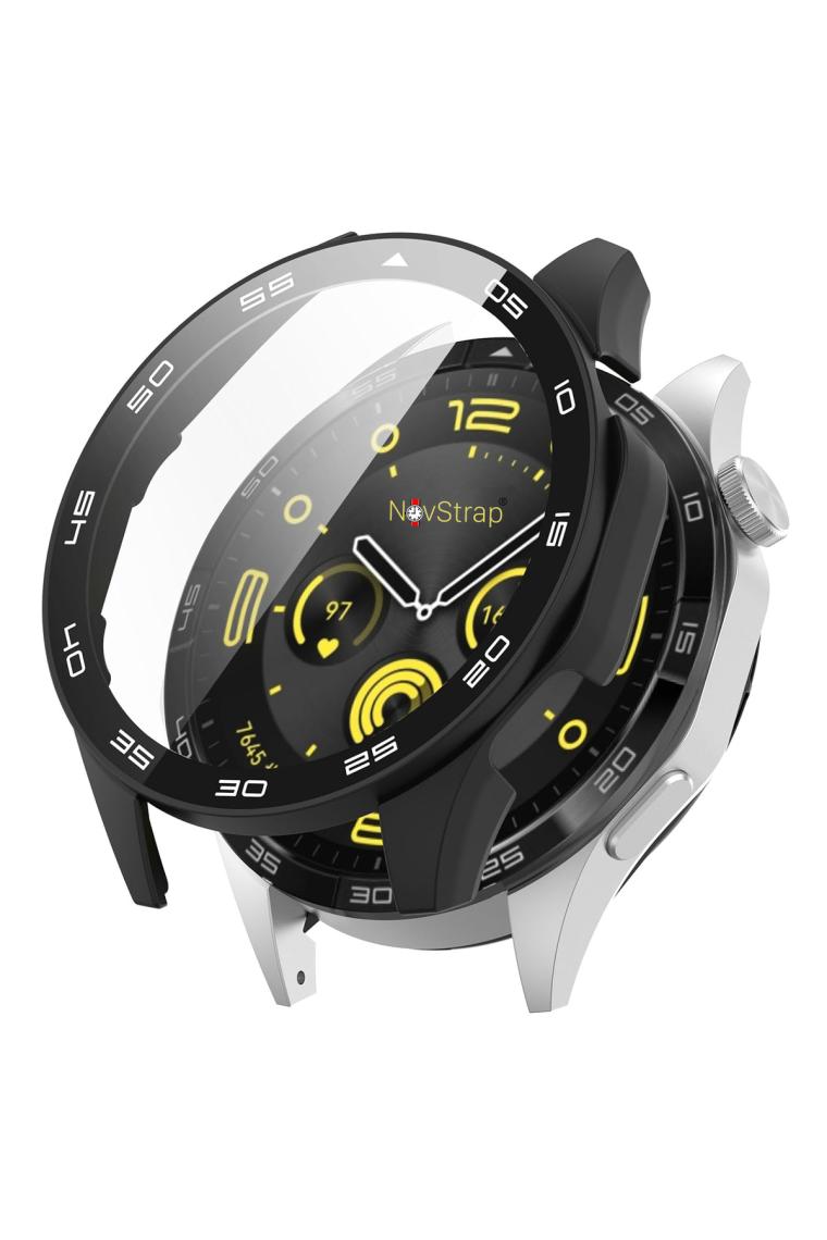 Novstrap Huawei Watch Gt4 46MM ile Uyumlu Ekran Koruyucu Temperli Cam Kasa Koruyucu Sayısal Kadranlı