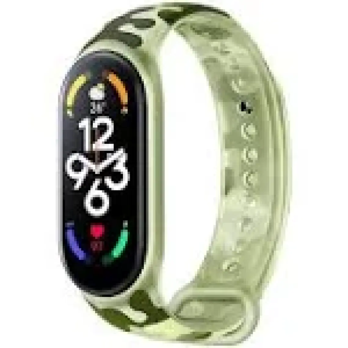 Mi7a Xiaomi Mi Band 7 Kordon Transparan Kamuflaj Desenli Silikon