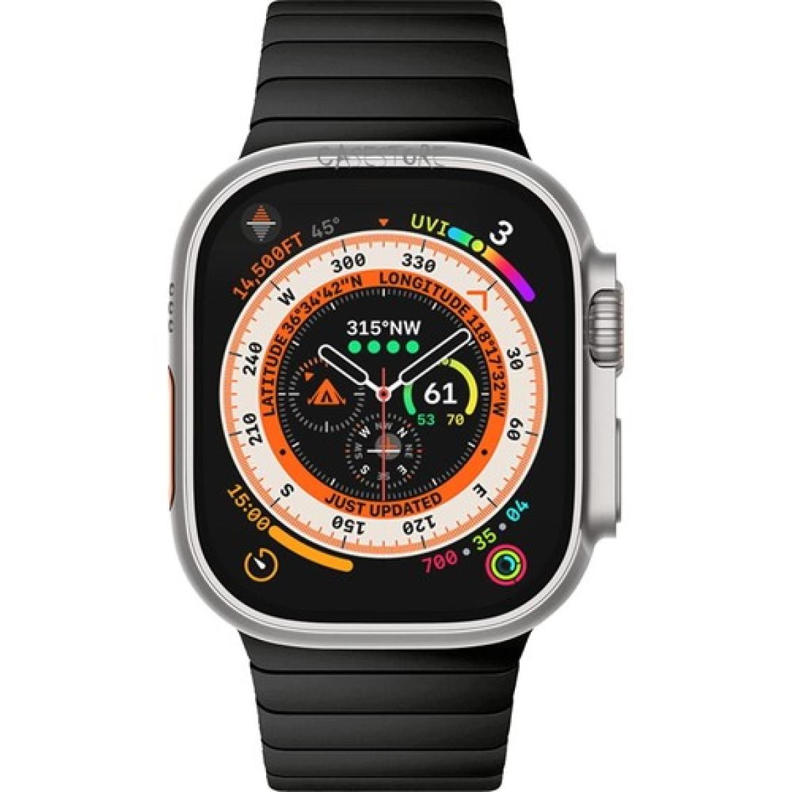 M.TK Moveteck Apple Watch Series 8 7 6 Se 5 4 3 2 1 Uyumlu 42MM 44MM 45MM Metal Paslanmaz Çelik Kordon Magnetic Mıknatıslı Baklalı Loop Lüx Kordon Stainless Steel