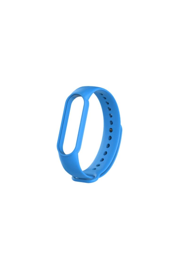 Kyver Xiaomi Mi Band 5 ve 6 Akıllı Bileklik Silikon Kordon Kayış Mavi