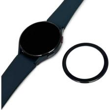 Fibaks Samsung Galaxy Watch 5 44MM Uyumlu Tam Kaplayan Ultra Ince Kavisli Siyah Çerçeveli Saat Ekran Koruyucu Pet